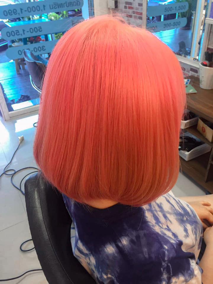 Balayage hair color transformation Chiang Mai salon